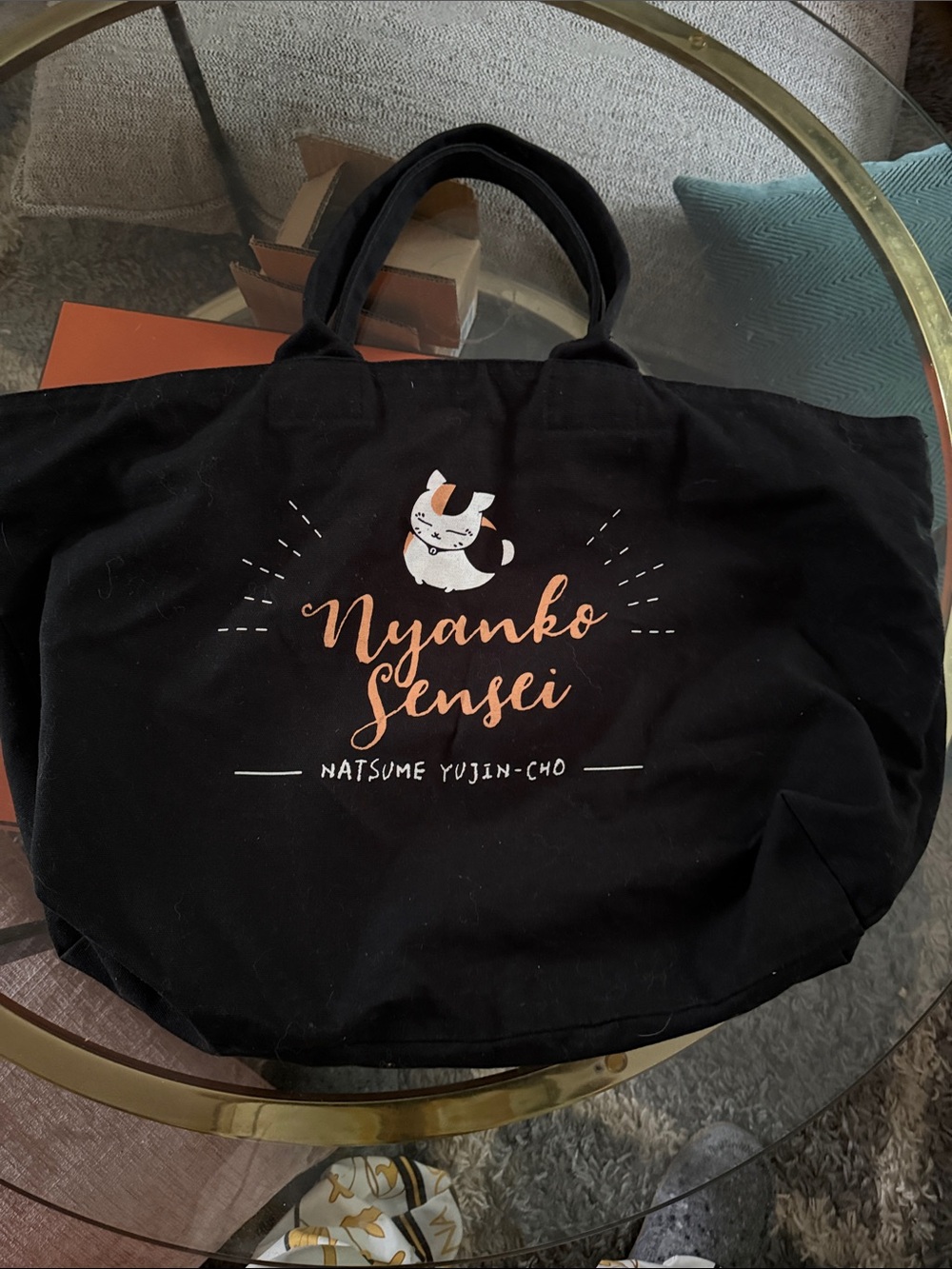 Natsume's Book of Friends Nyanko-sensei Big Zip Tote Bag - Picture 4 of 6
